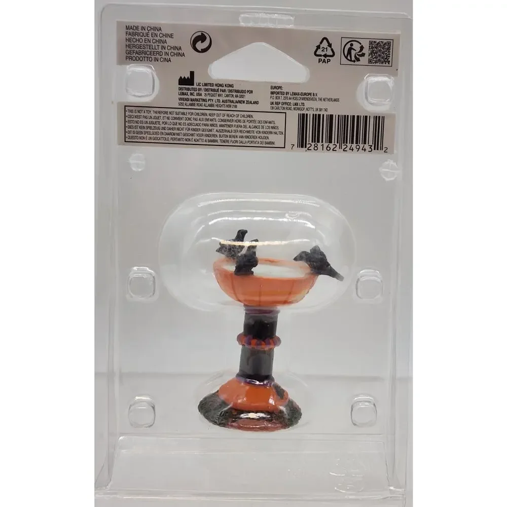 2022 LEMAX SPOOKYTOWN JACK-O-LANTERN BIRDBATH 24943